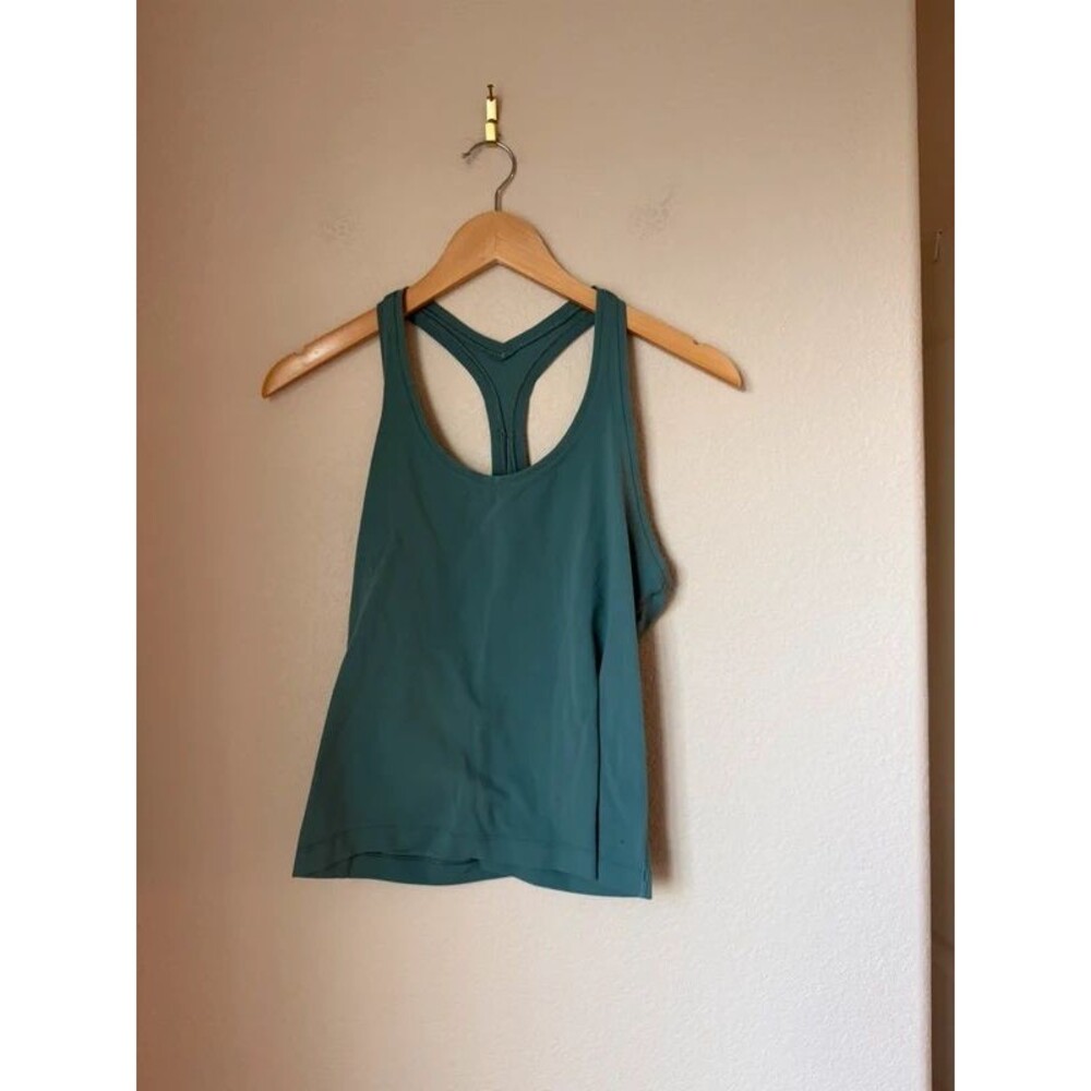 Lululemon Light Teal Blue Cool Racerback Tank Top Size 12